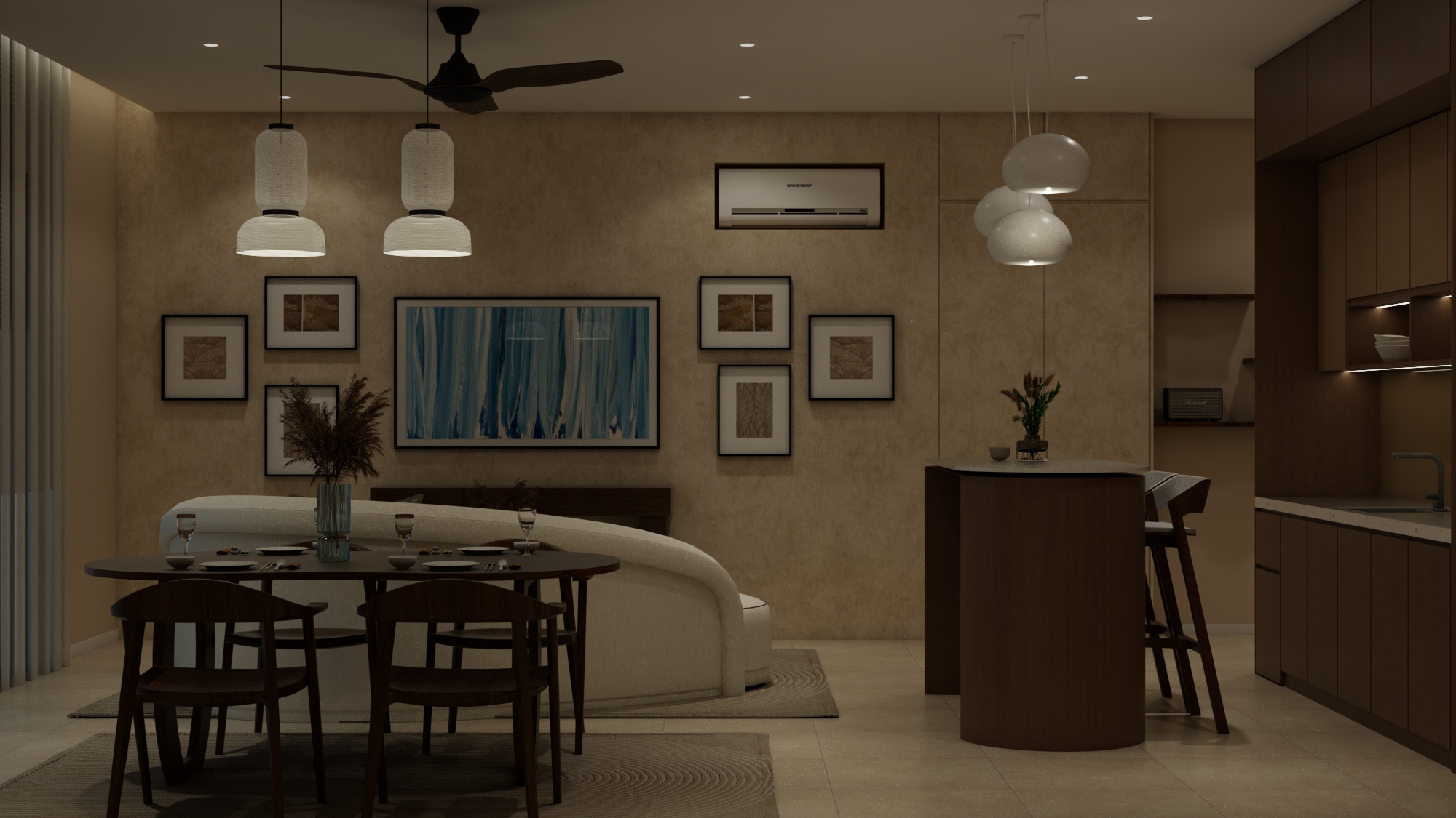 Pn. F, Curvo Residence — Living